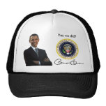 Obama Yes We Did - Baseball Cap Hats