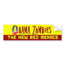 Obama Zombie Red Menace Bumper Stickers