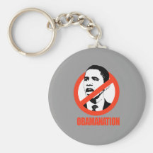 OBAMANATION / ANTI-OBAMA T-SHIRT KEYCHAINS