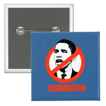 OBAMANATION / ANTI-OBAMA T-SHIRT PIN