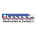 Obamanomics Bumper Sticker bumper stickers