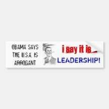 ObamaPinnochio, OBAMA SAYS THE U.S.A. ISARROGAN... Bumper Sticker