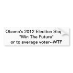 Obama's 2012 Slogan-"Win The Future"-WTF bumper stickers