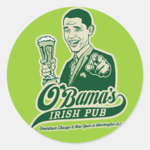 Obama's Irish Pub Stickers
