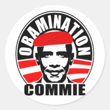 Obamination Commie Sticker