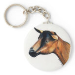 "Oberhasli Goat" Animal Art Keychain