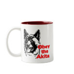 Obey the Akita Mugs