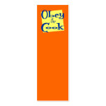 Obey the Cook Funny Saying Mini Bookmark business cards