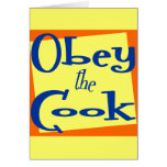 Obey the Cook Kitchen Saying cards