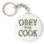 Obey the Cook Saying Holiday Lights keychains