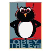 OBEY the Evil Penguin™ Greeting Card