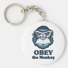 Obey the Monkey Keychain