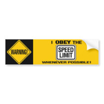 Obey the Speed Limit bumper sticker