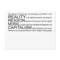 Objectivism Postcard