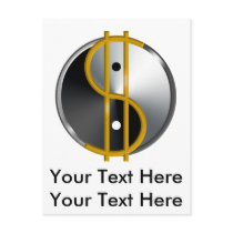 Objectivist Yin/Yang postcard