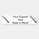 Oboe Abstract Brown Graphic Image Music Design Bumper Stickers