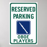 Oboe Players Parking Posters