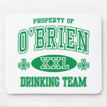 O'Brien Irish Drinking Team Mouse Pads