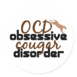 Obsessive Cougar Disorder stickers