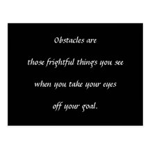 Obstacles Post Card