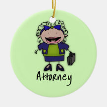 Occupation Attorney Female Lawyer Personalised Ornaments