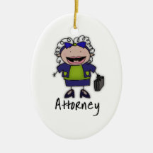 Occupation Attorney Female Lawyer Personalised Ornaments