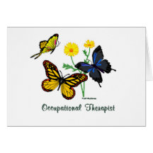 Occupational Therapist Butterflies Cards