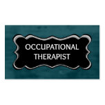 Occupational Therapist Elegant Name Plate Business Card Template