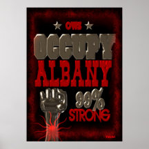 Occupy Albany OWS protest 99 strong poster