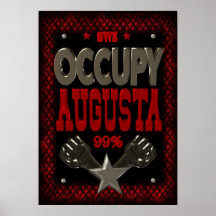 Occupy Augusta OWS protest 99 strong poster