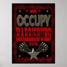 Occupy Harrisburg OWS protest 99 strong poster
