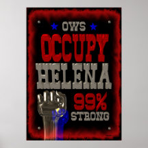 Occupy Helena OWS protest 99 strong poster
