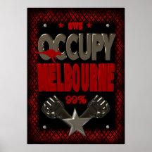 Occupy Melbourne OWS protest 99 strong poster