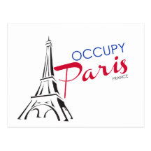 Occupy Paris France Postcard