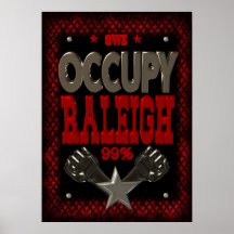Occupy Raleigh OWS protest 99 strong poster