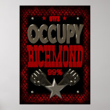 Occupy Richmond OWS protest 99 strong poster