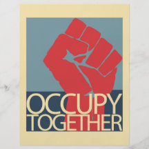 Occupy Together Protest Art Occupy Wall Street Personalised Flyer