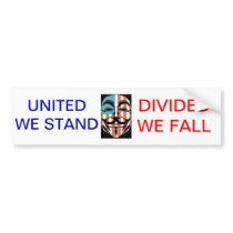 OCCUPY, UNITED WE STAND, DIVIDED... BUMPER STICKERS