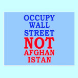 Occupy Wall Street, Not Afghanistan postcards