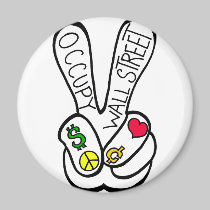 Occupy Wall Street Peace magnets