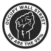 Occupy Wall Street, We Are The 99% Round Sticker