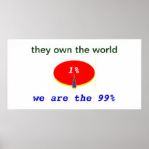 occupy wallstreet  +  we are the 99 percent plakat