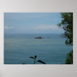 Ocean and Island and Beach In Costa Rica posters