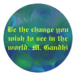 ocean, Be the change you wish to see in the wor... stickers