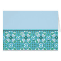 Ocean Blue Border Greeting Card