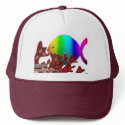 Ocean Christian Fish Symbol - Single fish hats