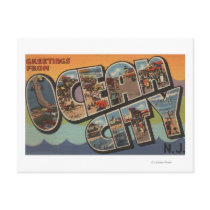 Ocean City, New Jersey - Large Letter Scenes Postcards