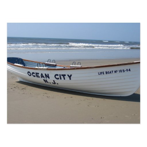 Ocean City, NJ * Summer Fun * Shore Boat Postcard