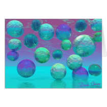Ocean Dreams - Aqua and Violet Ocean Fantasy Cards