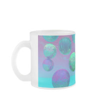 Ocean Dreams - Aqua and Violet Ocean Fantasy Coffee Mugs